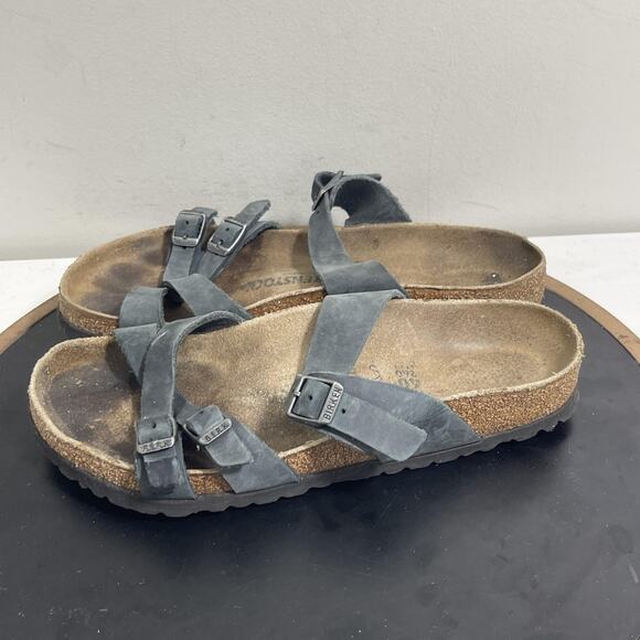 Birkenstock Mayari Sandals Womens Size 9 40 Leather Cork Slip On Comfort Shoes - Picture 5 of 12